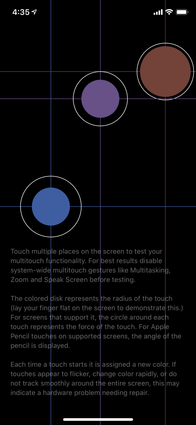 multitouch test app